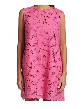 Self-Portrait Pink Floral Lace Dress